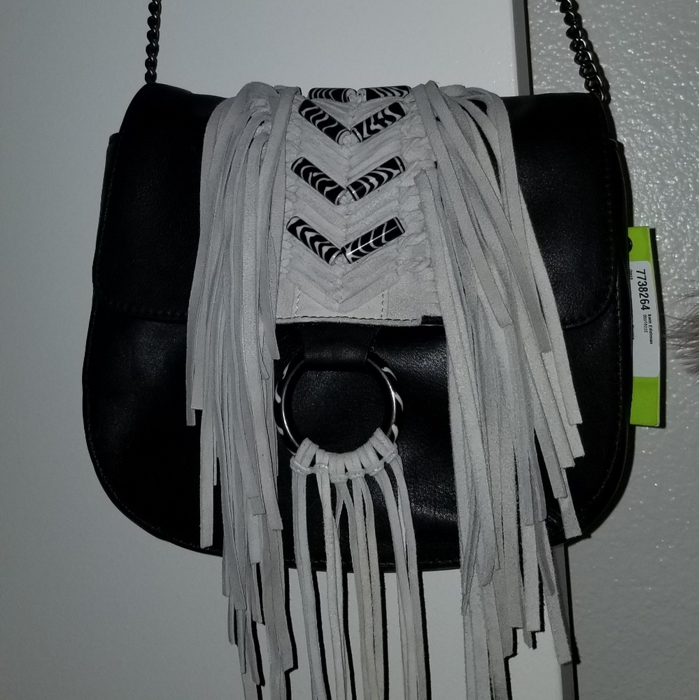 Sam Edelman Crossbody Bag with  Fringed Suede  Str